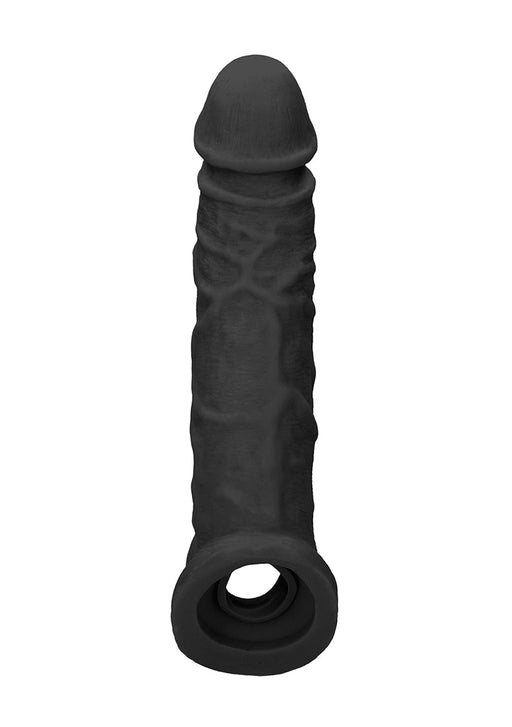 Penis Sleeve 20 cm (8 inch)-RealRock-Zwart-SoloDuo