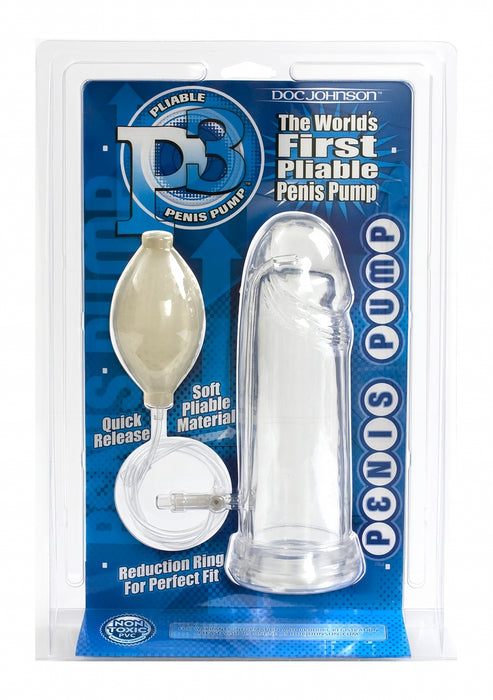 P3 Penis Pomp-Doc Johnson-Transparant-SoloDuo