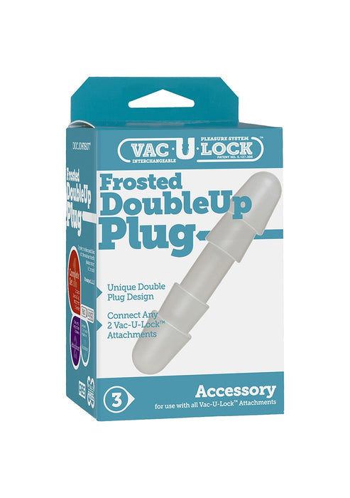 Frosted Double Up Butt Plug-Doc Johnson - Vac-U-Lock-Wit-SoloDuo