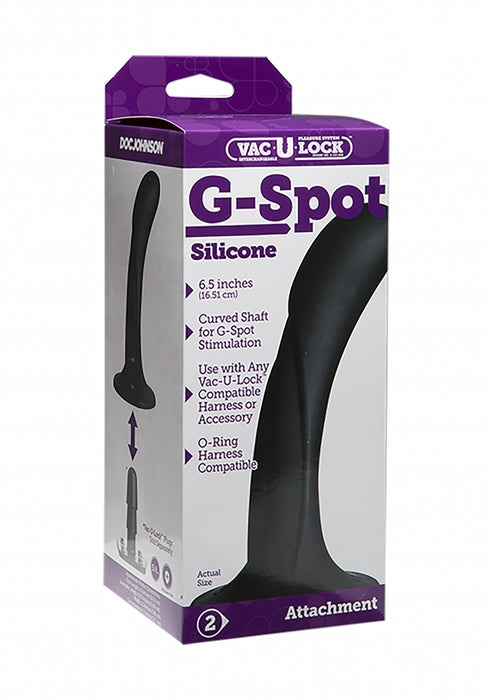 Silicone G-Spot dildo-Doc Johnson - Vac-U-Lock-Zwart-SoloDuo