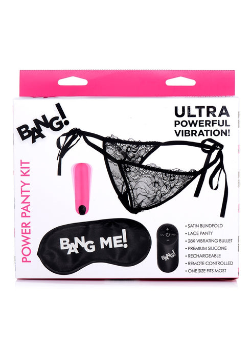 Power Panty - Lace Panties, Bullet Vibrator and Blindfold