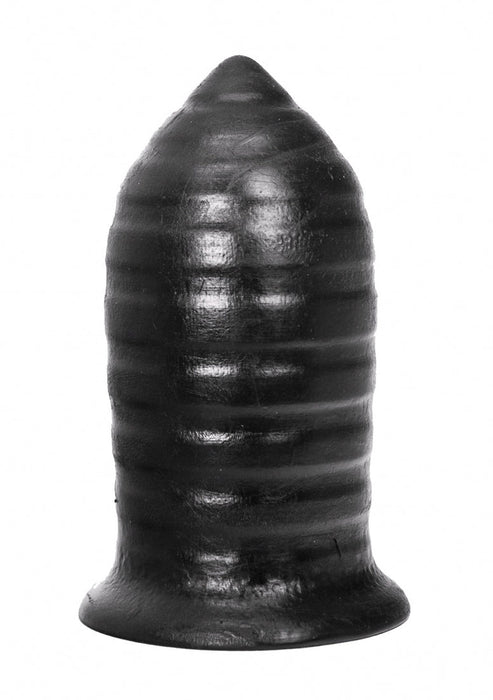 All Black Geribbelde Buttplug 16 cm-All Black-Zwart-SoloDuo