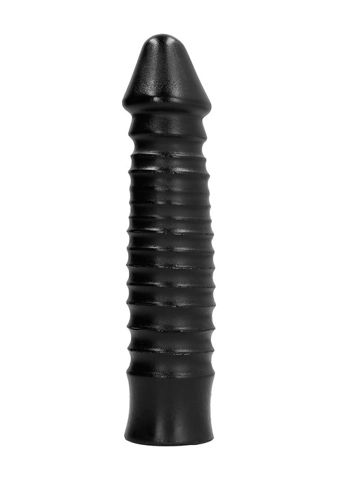 All Black Geribbelde Dildo 26 cm-All Black-Zwart-SoloDuo