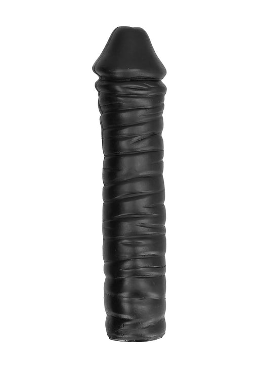 All Black Geribbelde Dildo 38 cm-All Black-Zwart-SoloDuo