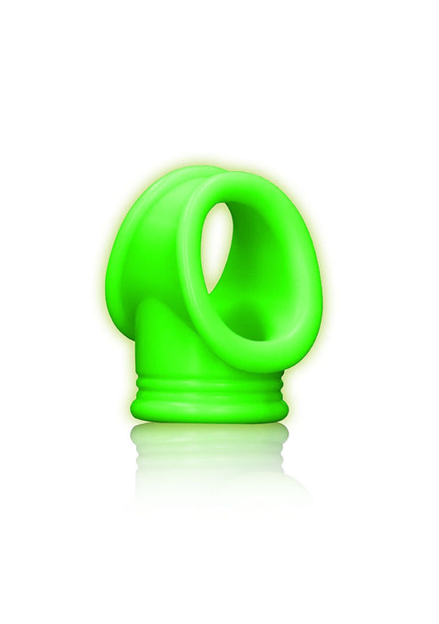 Arus Cock Ring & Ball Strap Glow in the Dark-Ouch! Glow in the Dark-Neon groen-SoloDuo