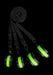 Bed Bindingen Restraint Set Neon Groen/Zwart-Ouch! Glow in the Dark-Zwart met neon groen-SoloDuo