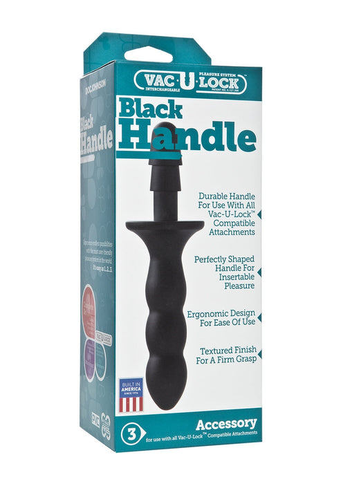 Black Handle-Doc Johnson - Vac-U-Lock-Zwart-SoloDuo