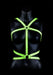 Body Harnas Glow in the Dark Neon Groen/Zwart-Ouch! Glow in the Dark-SoloDuo