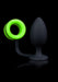Butt Plug met Cock Ring Neon Groen/Zwart-Ouch! Glow in the Dark-Zwart met neon groen-SoloDuo