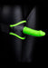 Dijbeen Strap-on Glow in the Dark Neon Groen/Zwart-Ouch! Glow in the Dark-Zwart met neon groen-SoloDuo