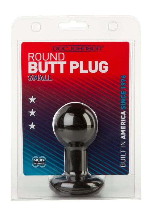 Doc Johnson Round Butt Plug Klein-Doc Johnson - Built In America-Zwart-SoloDuo