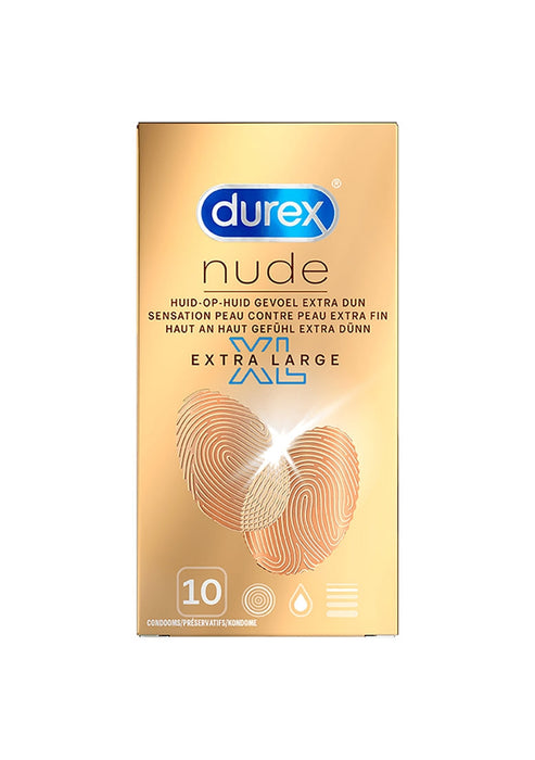 Durex Nude XL Condooms 10 Stuks-Durex-10-SoloDuo