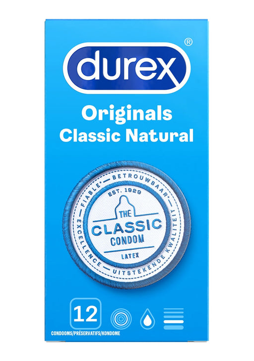 Durex Original Classic Natural Condooms 12 Stuks-Durex-12-SoloDuo