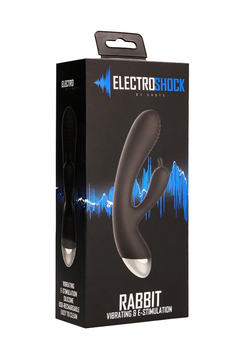 E-Stimulation Rabbit Vibrator-ElectroShock-Zwart-SoloDuo