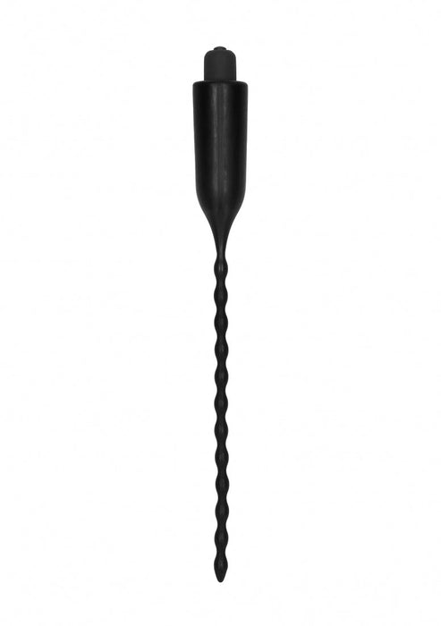 E-Stimulation Vibrerende Urethrale Sounding Plug-ElectroShock-Zwart-SoloDuo