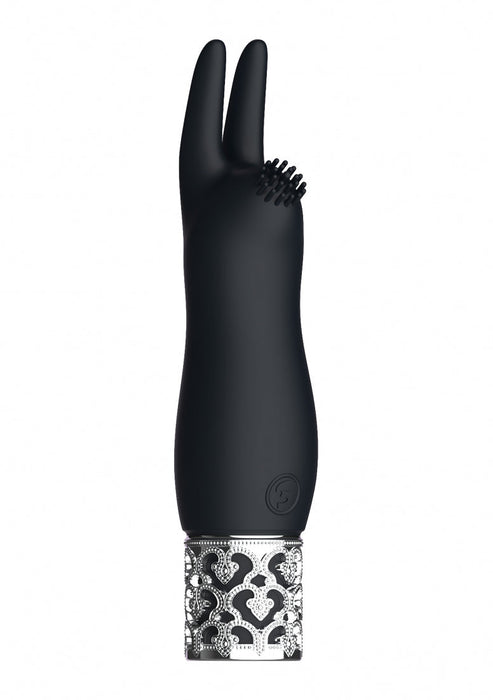 Elegance Oplaadbare Siliconen Bullet Vibrator-Royal Gems-Zwart-SoloDuo