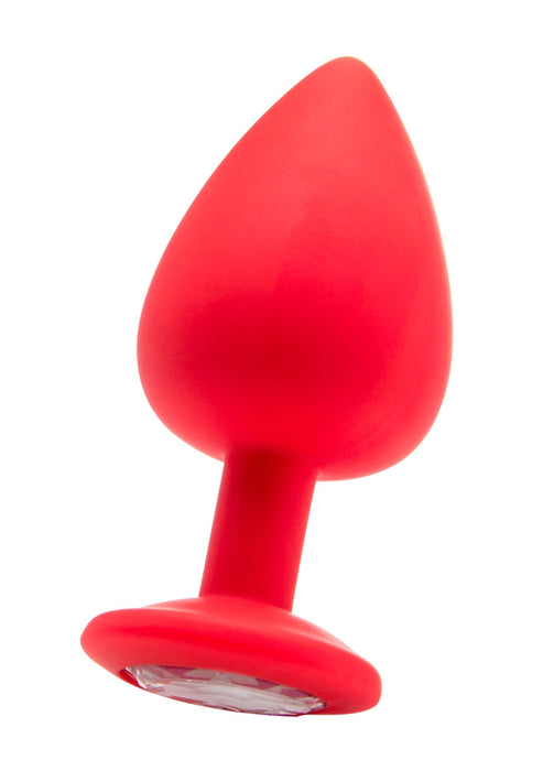 Extra Grote Diamanten Buttplug-Ouch!-Rood-SoloDuo