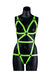 Full Body Harnas Voor Haar Neon Groen/Zwart-Ouch! Glow in the Dark-SoloDuo