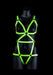 Full Body Harnas Voor Haar Neon Groen/Zwart-Ouch! Glow in the Dark-Zwart met neon groen-L/XL-SoloDuo