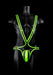 Full Body Harnas Voor Hem Neon Groen/Zwart-Ouch! Glow in the Dark-SoloDuo