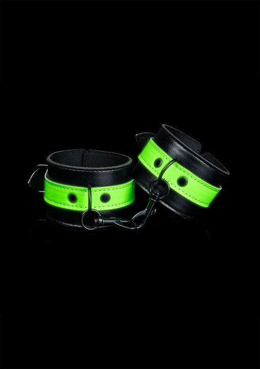 Handboeien Glow in the Dark Neon Groen/Zwart-Ouch! Glow in the Dark-Zwart met neon groen-SoloDuo