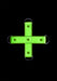 Hogtie Glow in the Dark Neon Groen/Zwart-Ouch! Glow in the Dark-Zwart met neon groen-SoloDuo