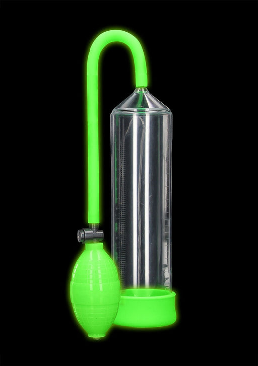 Klassieke Penis Pomp Glow in the Dark Neon Groen-Ouch! Glow in the Dark-Neon groen-SoloDuo