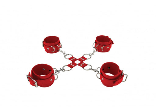 Leather Hand And Legcuffs-Ouch!-Rood-SoloDuo
