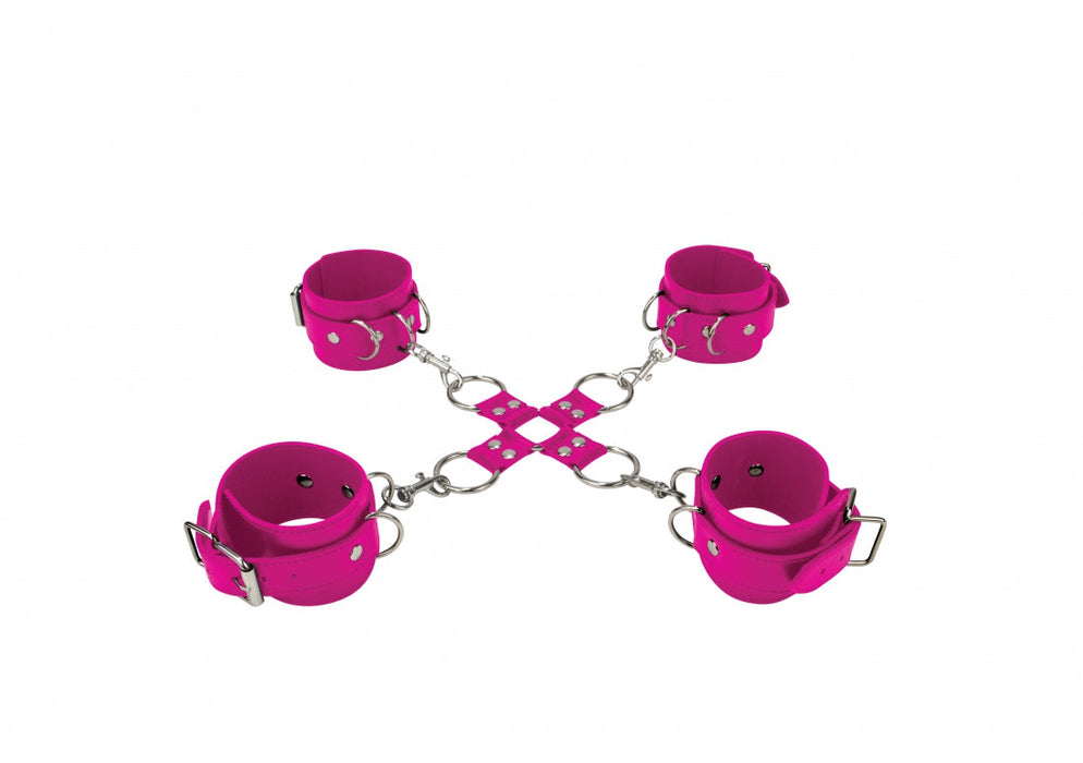 Leather Hand And Legcuffs-Ouch!-Roze-SoloDuo