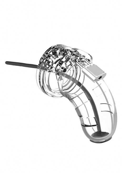 Model 15 Chastity - 3.5" - Kooi Met Siliconen Urethale Sounding-ManCage-Transparant-3.5 inch-SoloDuo