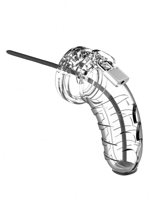 Model 16 Chastity - 4.5" - Kooi Met Siliconen Urethale Sounding-ManCage-Transparant-4.5 inch-SoloDuo