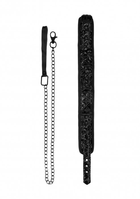Luxury Halsband met Ketting-Ouch! Luxury-Zwart-SoloDuo