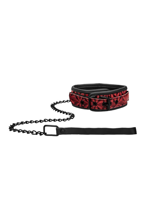 Luxury Halsband met Ketting-Ouch! Luxury-Rood-SoloDuo