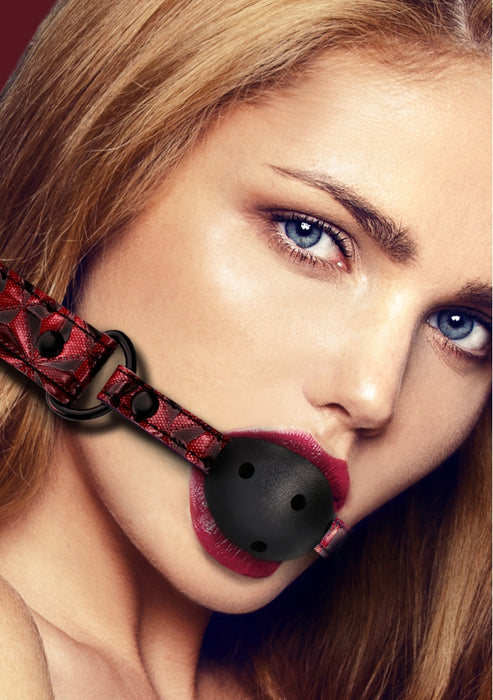 Ademende Luxury Ball Gag-Ouch! Luxury-Rood-SoloDuo