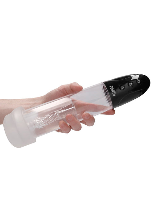 Oplaadbare Automatische Penispomp Met Sleeve-Pumped-Transparant-SoloDuo