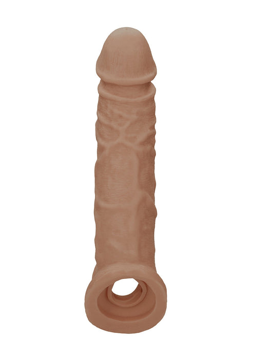 Penis Sleeve 20 cm (8 inch)-RealRock-Bruin-SoloDuo