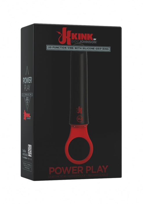 Power Play Met Siliconen Grip Ring-Doc Johnson - Kink-Zwart-SoloDuo