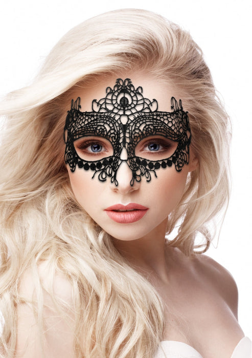 Queen Black Lace Masker-Ouch!-Zwart-SoloDuo