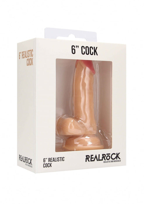 Realistische Dildo Met Balzak 15 cm (6 inch)-RealRock-SoloDuo