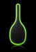 Ronde Paddle Glow in the Dark Neon Groen/Zwart-Ouch! Glow in the Dark-Zwart met neon groen-SoloDuo