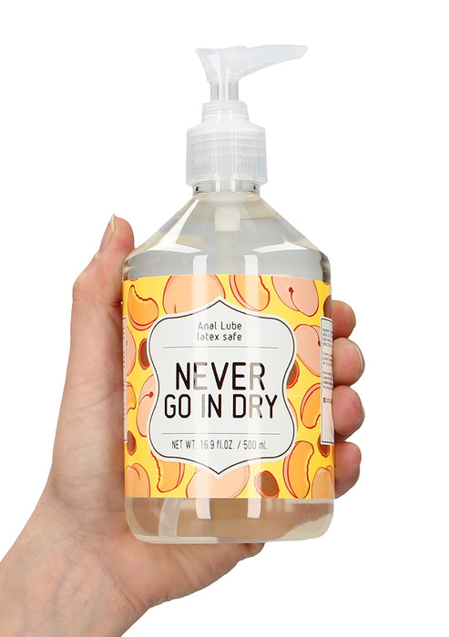 Never Go In Dry - Anaal Glijmiddel op Waterbasis - 500 ml