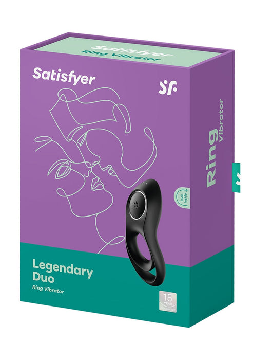 Satisfyer Legendary Duo Ring Vibrator-Satisfyer-Zwart-SoloDuo
