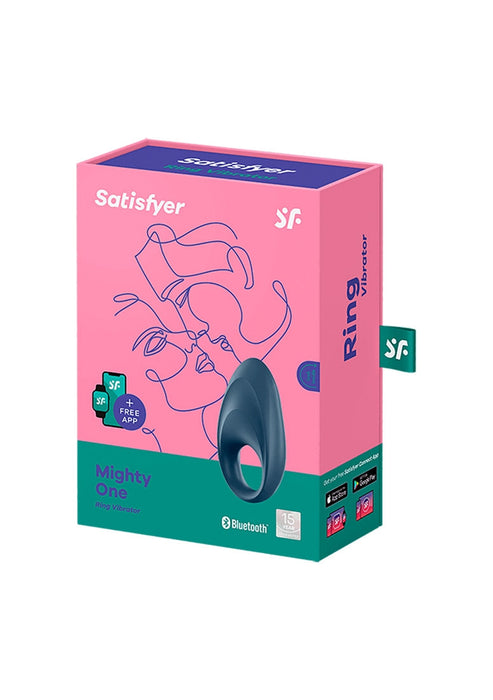 Satisfyer Mighty One Ring Vibrator-Satisfyer-Blauw-SoloDuo