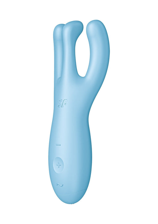 Satisfyer Threesome 4 + Conncect App-Satisfyer-Blauw-SoloDuo
