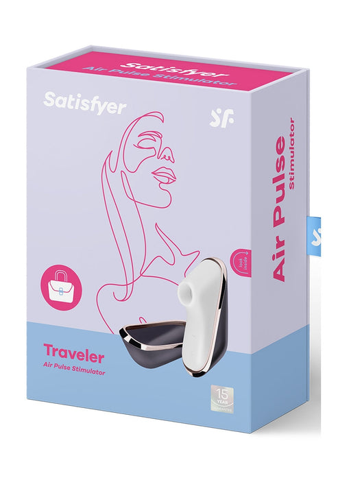 Satisfyer Traveler Luchtdruk Stimulator-Satisfyer-Zwart-SoloDuo