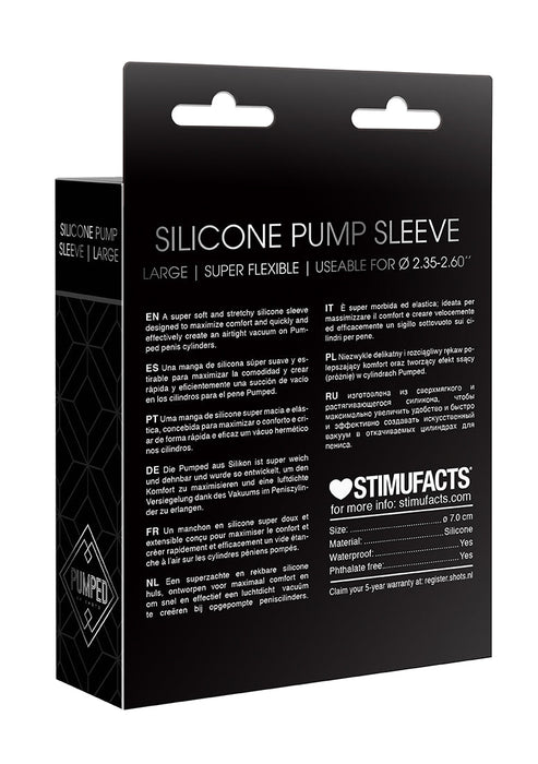 Siliconen Pomp Sleeve - Groot-Pumped-Zwart-SoloDuo