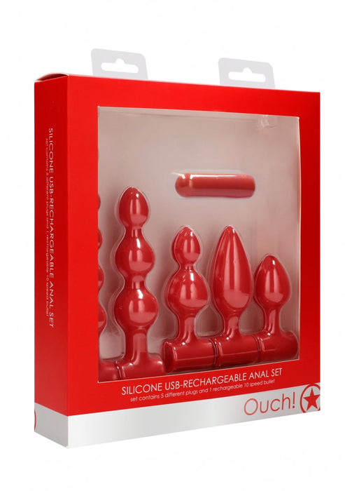 Siliconen USB-Oplaadbare Anale Set-Ouch!-SoloDuo