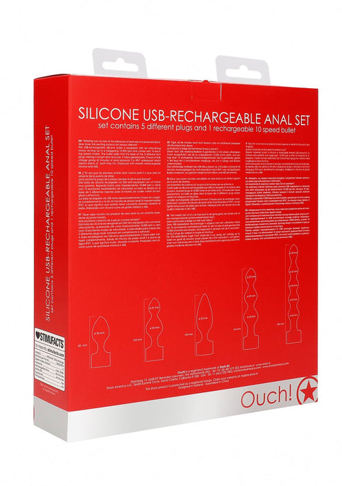 Siliconen USB-Oplaadbare Anale Set-Ouch!-SoloDuo