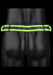 Striped Jock Strap Voor Haar Neon Groen/Zwart-Ouch! Glow in the Dark-SoloDuo