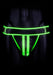 Striped Jock Strap Voor Haar Neon Groen/Zwart-Ouch! Glow in the Dark-Zwart met neon groen-L/XL-SoloDuo